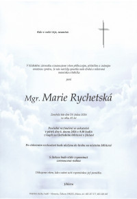 Mgr. Marie Rychetská