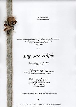 Ing. Jan Hájek