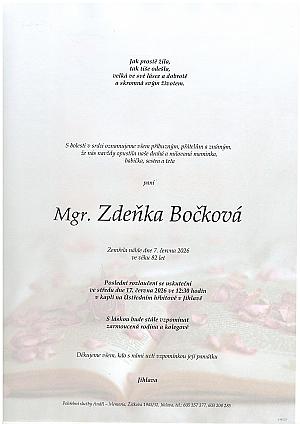 Mgr. Zdeňka Bočková